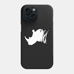 Rhino Profile - White Phone Case