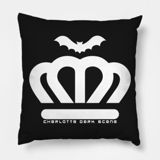 Charlotte Dark Scene white logo Pillow