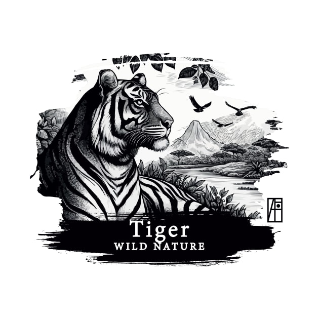 Tiger- WILD NATURE - TIGER-4 by ArtProjectShop