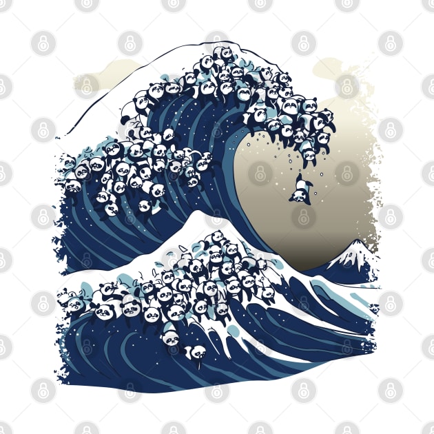 The Great Wave of Panda by huebucket