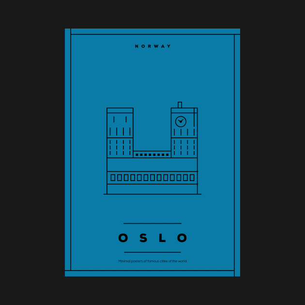 Oslo Minimal Poster by kursatunsal