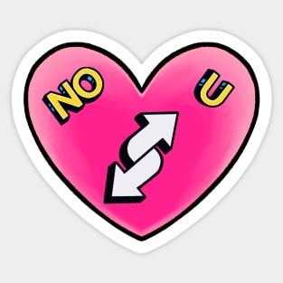Uno Reverse Heart Sticker Sticker for Sale by CoryAriana