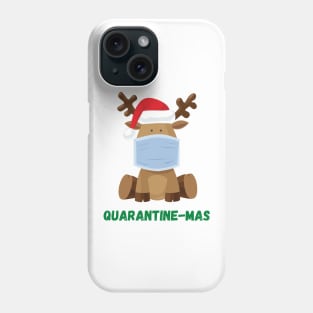 Quarantine-Mas Reindeer Christmas in Quarantine Reindeer Wearing a Mask During Quarantine Social Distancing Phone Case