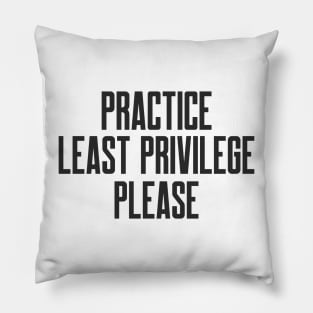 Cybersecurity Practice Least Privileges Please Pillow