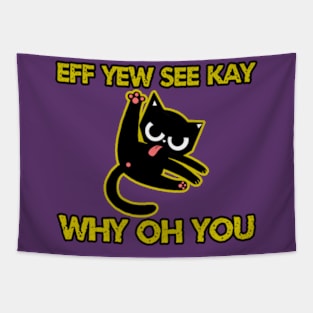 Kitty Eff Yew Tapestry