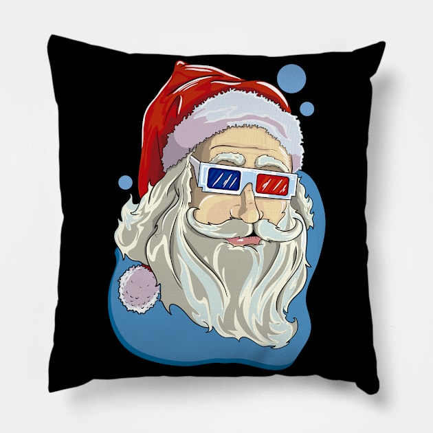 santa claus 3D Pillow by PaperHead