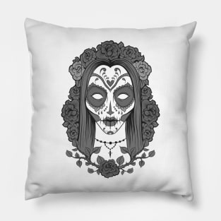 woman skull Pillow