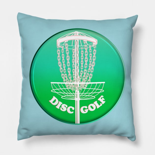 Disc Golf Green Frisbee Pillow by mailboxdisco