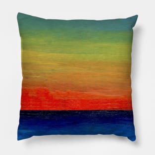 Where the sky meets the sea Pillow