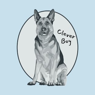 German Shepherd is a Clever Boy T-Shirt