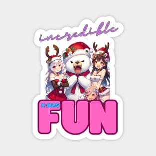 Kawaii, Anime Girl, Incredible X-Mas Fun | Catsie Cat Magnet