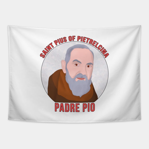 Padre Pio Tapestry by DiegoCarvalho