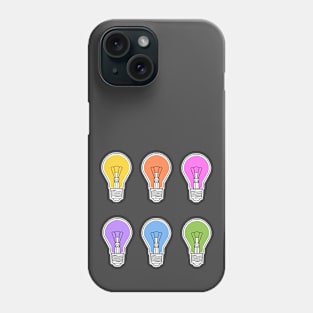 rainbow lightbulbs Phone Case