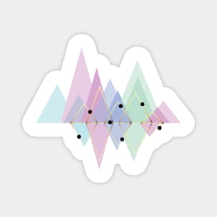 Abstract Mountains Triangles Pastels | Geometry Magnet