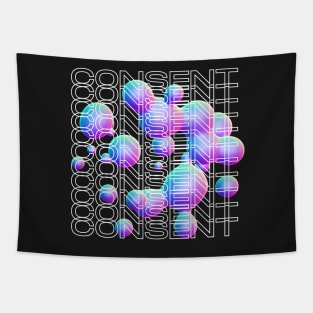 Consent y2k design bubble ver Tapestry
