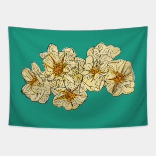 Yellow Daylily Bouquet Tapestry