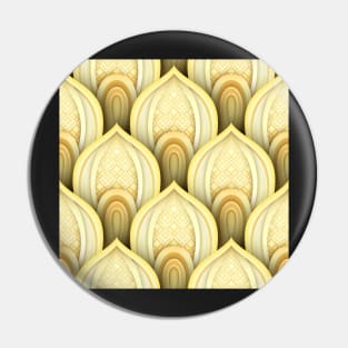 Seamless Pattern with Gold Ethnic Motifs Pin
