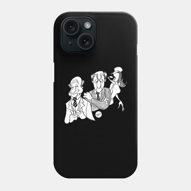 Statler and Waldorf Ala Hirschfeld Phone Case by UzzyWorks