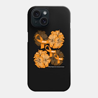 Faith Hope Love Orange Ribbon Multiple Sclerosis Awareness Phone Case