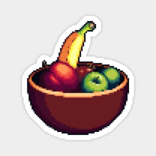 Fruit bowl pixel art Magnet
