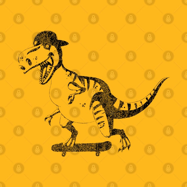 Tyrannosaurus rex  on skateboard 2 by big_owl