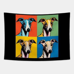 Pop Retro Whippet Art  - Cute Puppy Tapestry