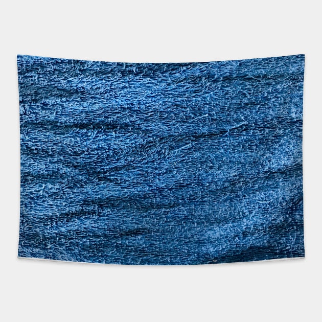 Blue towel texture background Tapestry by FOGSJ