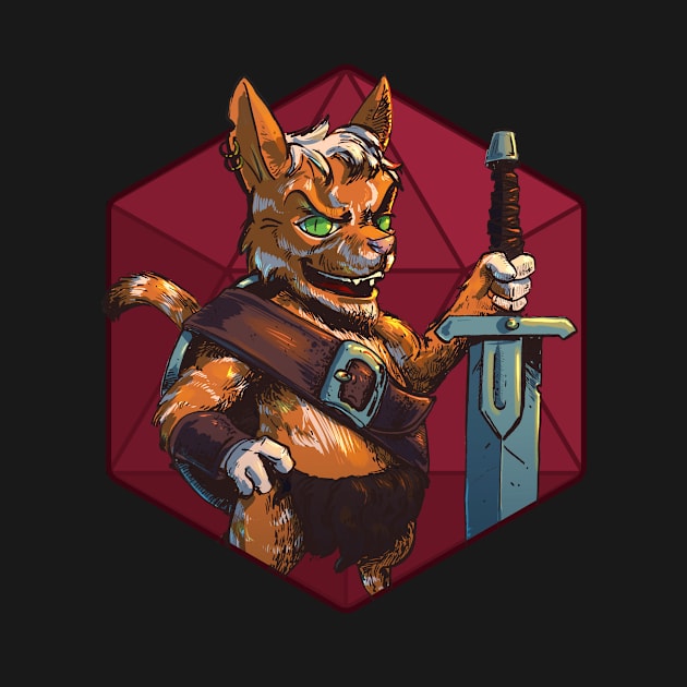 RPG cat warrior by Carlos CD