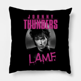 Vintage Johnny Thunders Face To Face black Pillow