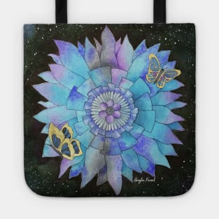 Flower and Butterfly mandala Tote