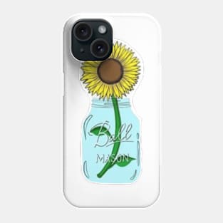 Sunflower in a Mason Jar Phone Case