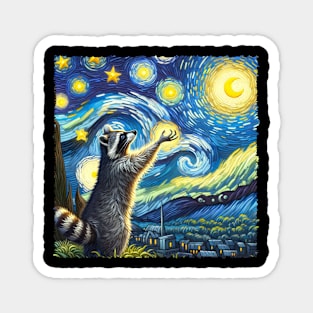 UFO Raccoon Fantasia Elevate Your Wardrobe with Cosmic Whimsy Magnet