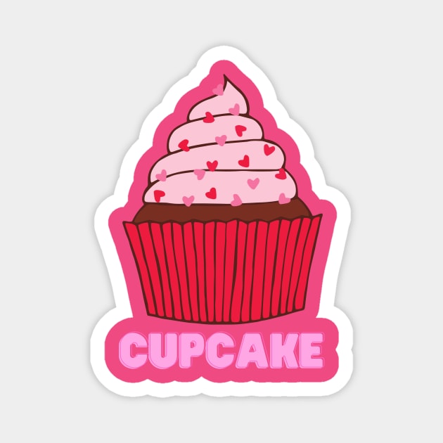 Cute Pink Cupcake Magnet by Punya Kita