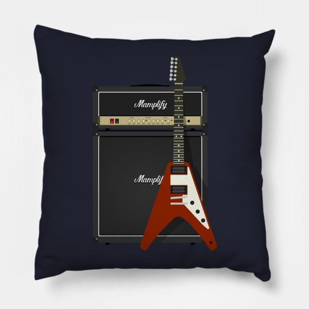 Mamplifier and Flying V Pillow by d13design