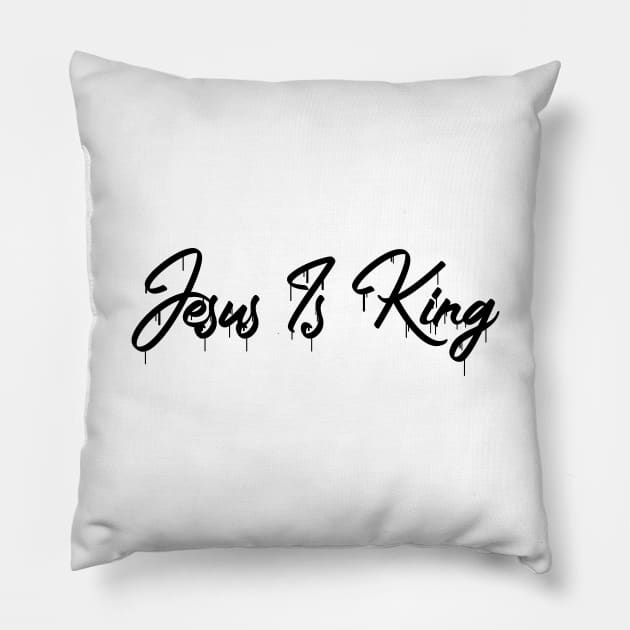 Jesus Is King Pillow by rjstyle7