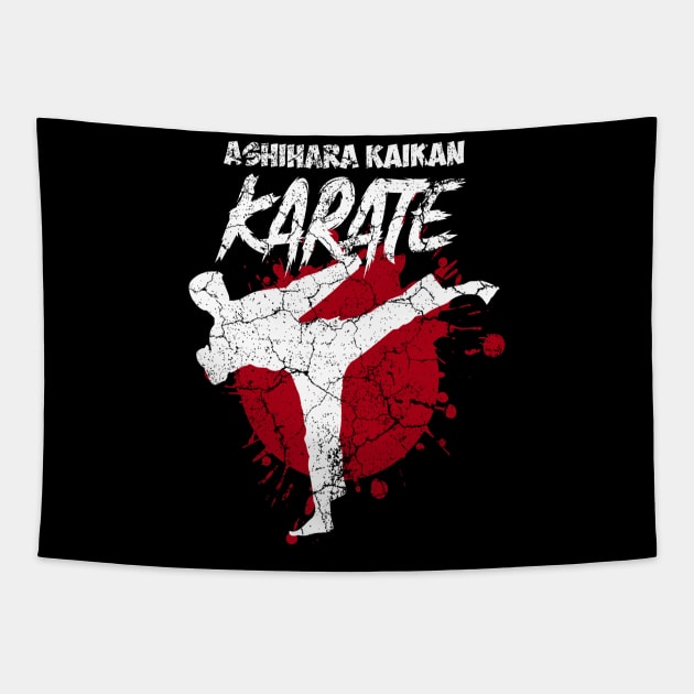 Ashihara Kaikan Karate Training Martial Arts Karate Outfit Tapestry by JTYDesigns