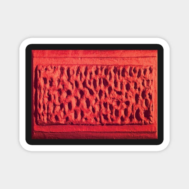 Texture - Red Stone Wall Magnet by PorinArt