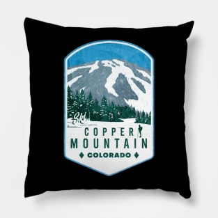 Copper Mountain Colorado Ski Badge Pillow