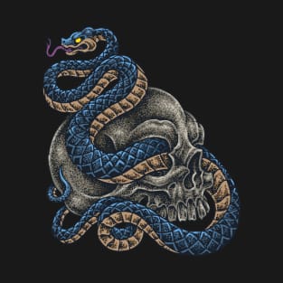 Mamba Snake On Sugar Skull T-Shirt