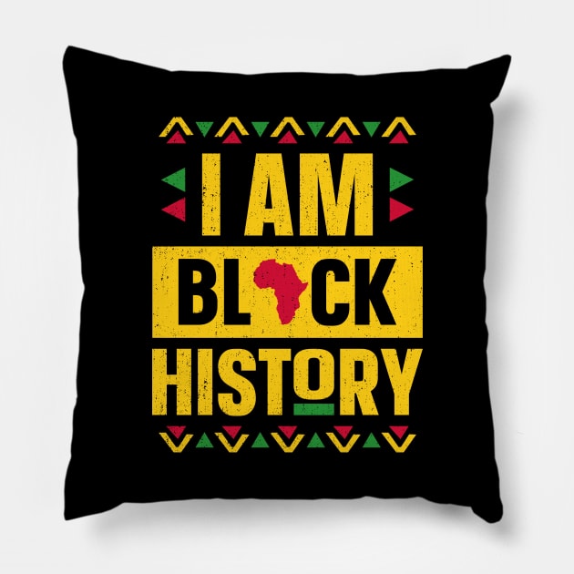 I Am Black History Month African American Black Pride Pillow by trendingoriginals