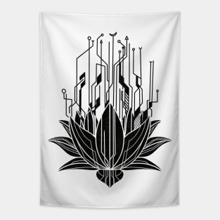 modern lotus flower Tapestry