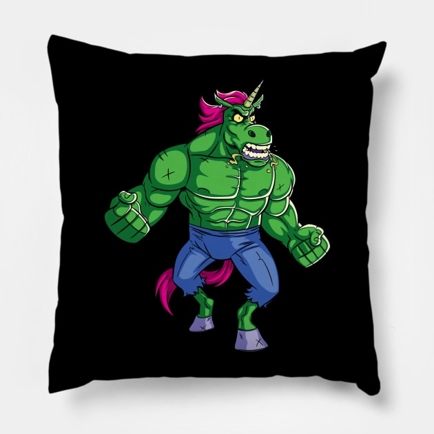 Unicorn Rage Pillow by Malchev