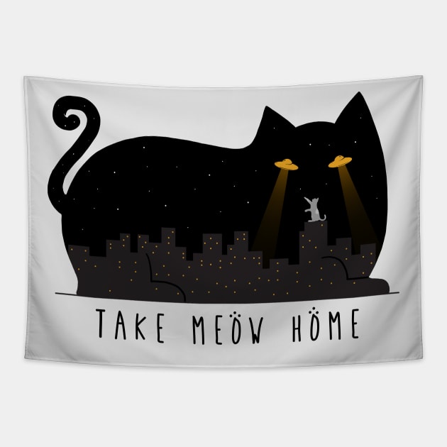 Take Meow Home Tapestry by GODZILLARGE