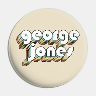 George Jones - Retro Rainbow Letters Pin