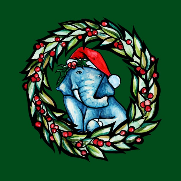 Christmas Elephant by bubbsnugg