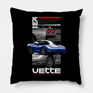 Blue Corvette C5 Pillow