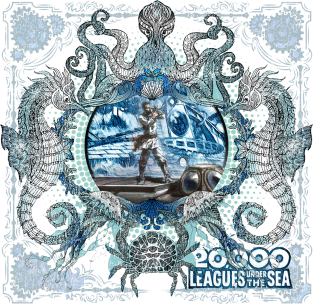 20,000 Leagues Under the Sea Retro Steampunk Magnet