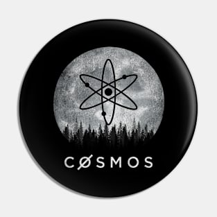 Vintage Cosmos ATOM Coin To The Moon Crypto Token Cryptocurrency Blockchain Wallet Birthday Gift For Men Women Kids Pin