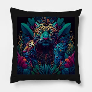 Tropical Tigers 2 Pillow