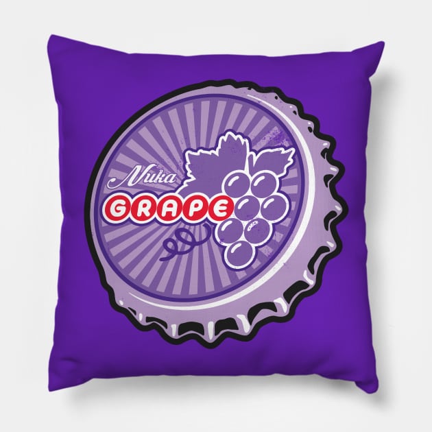 Vintage Grape Soda Bottlecap Pillow by StudioPM71